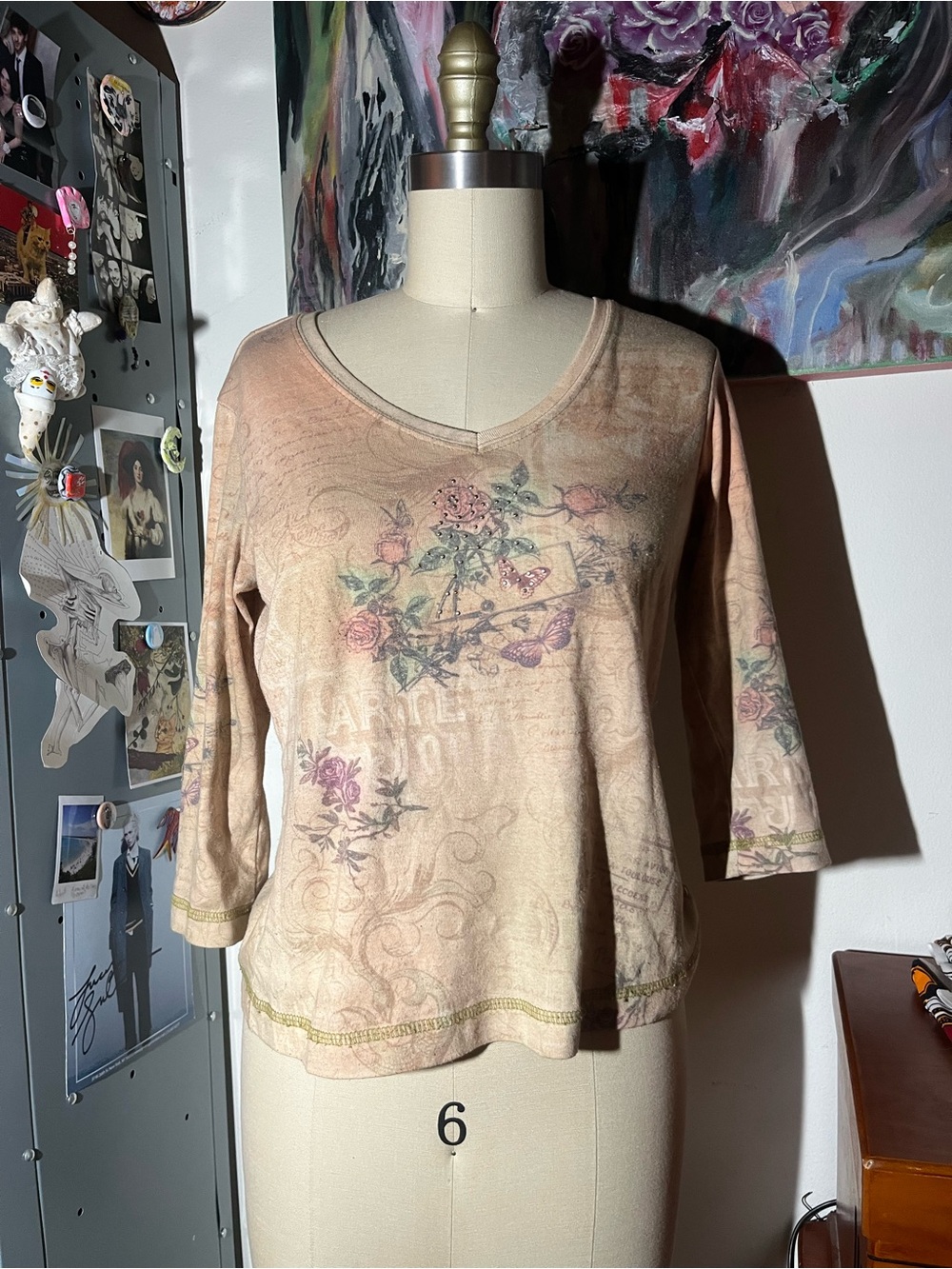 Y2K coquette printed tshirt